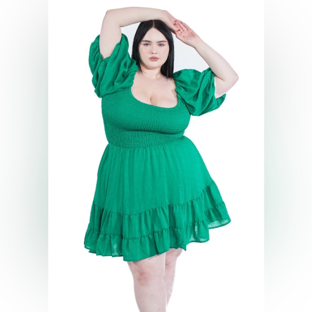 Fashion Brand Company Mini Picnic Dress in Green - Size 3X/4X